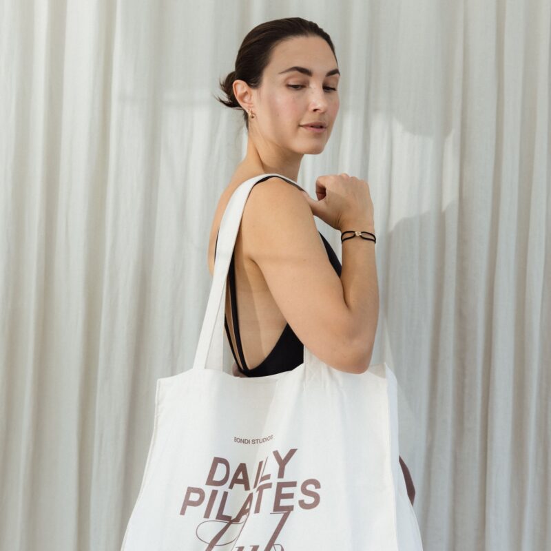'Daily Pilates Club' Bag Beige