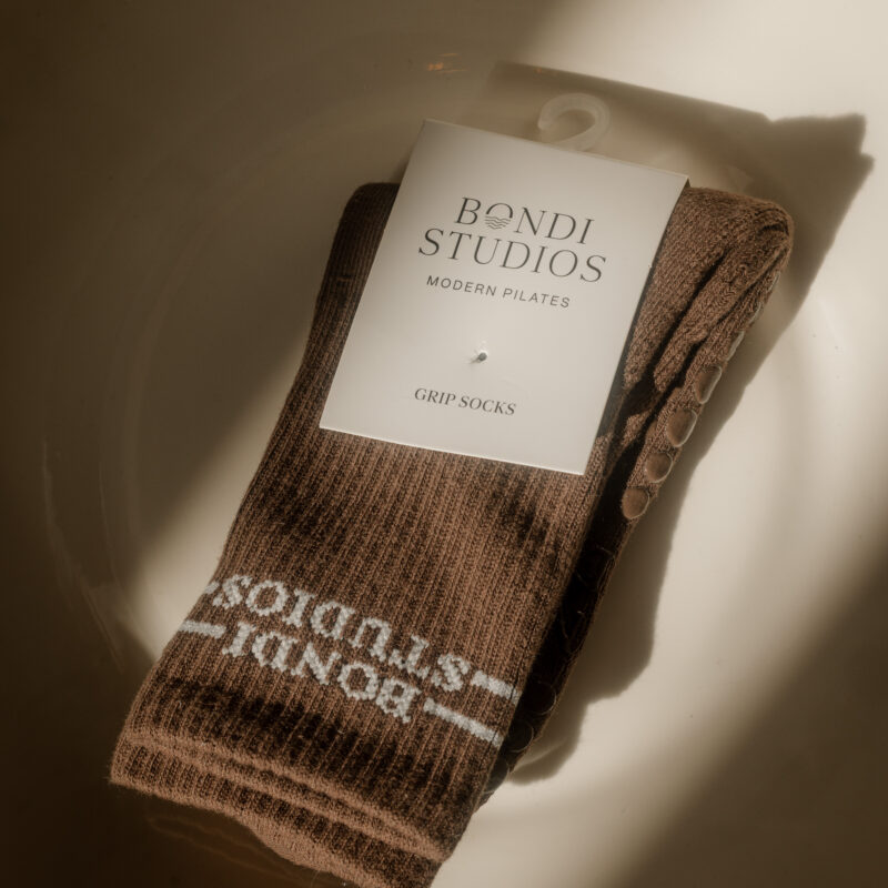 Bondi Studios Grip Socks Brown