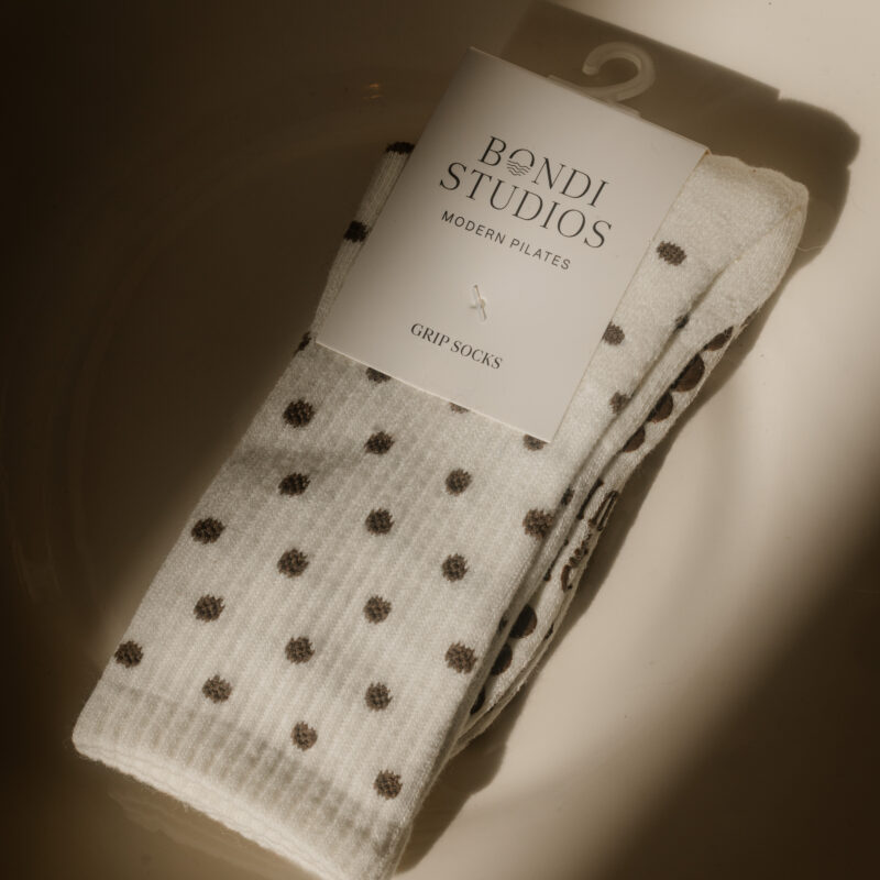 Bondi Studios Grip Socks Brown Dots